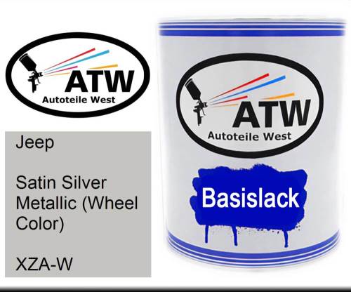Jeep, Satin Silver Metallic (Wheel Color), XZA-W: 1L Lackdose, von ATW Autoteile West.